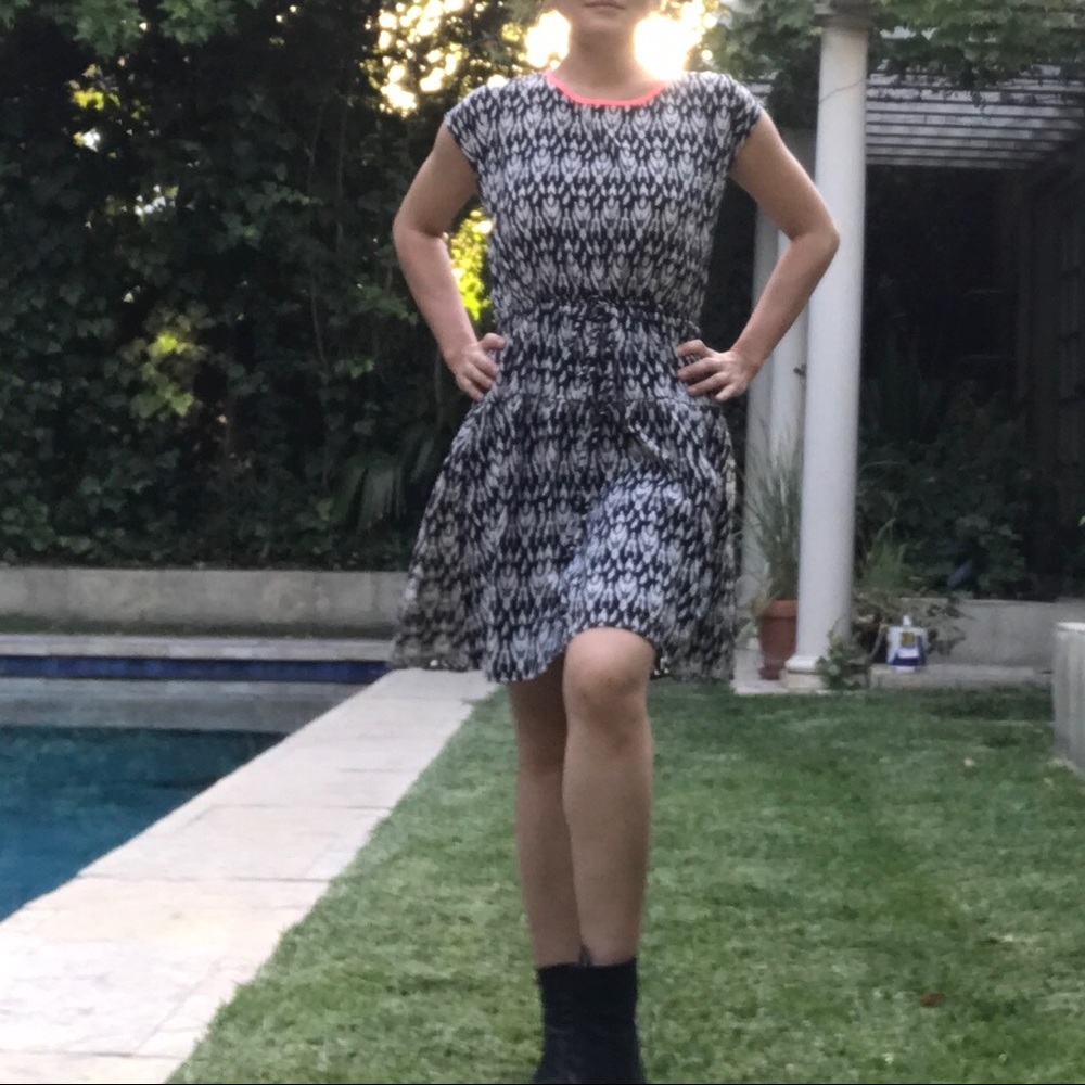 Forever 21 Black and White Tribal Print Dress